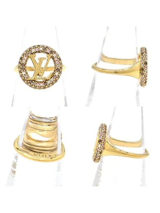 Louis Vuitton M1221 M Louise Tresor Ring Approx 12.5 Signature Strass - Picture 3 of 8